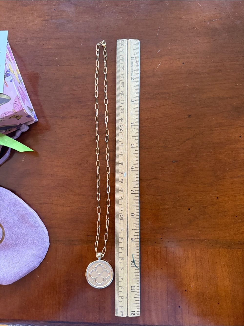 Jane Win Original Pendant Coin Love Necklace with Chain NWOT - Picture 4 of 5
